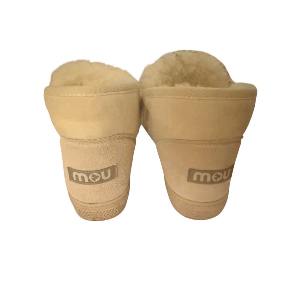 Mou Cream Shearling Ankle Boots Size 11 - Picture 3 of 6